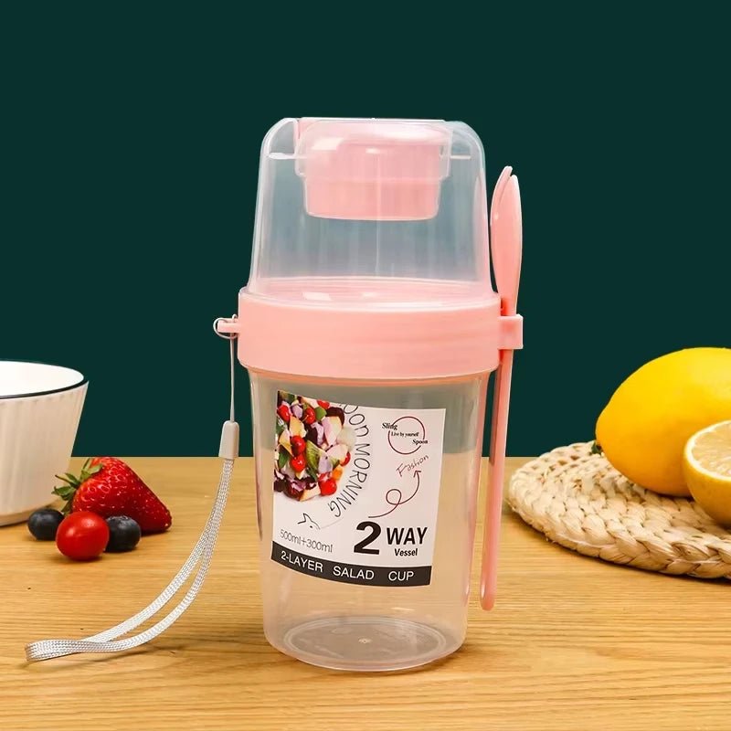 Portable Breakfast Salad Cup Set with Utensils - PureShop