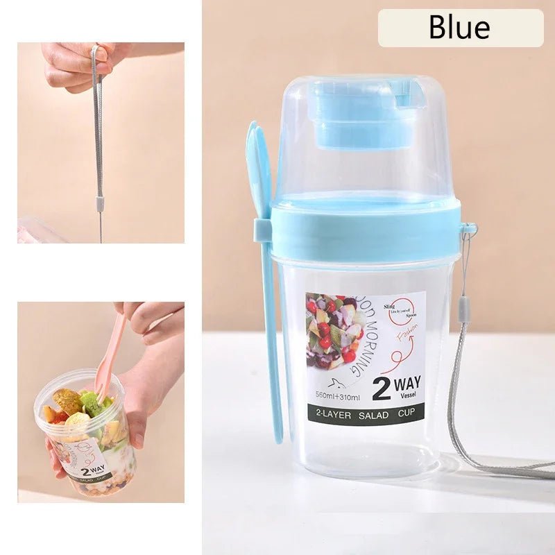 Portable Breakfast Salad Cup Set with Utensils - PureShop
