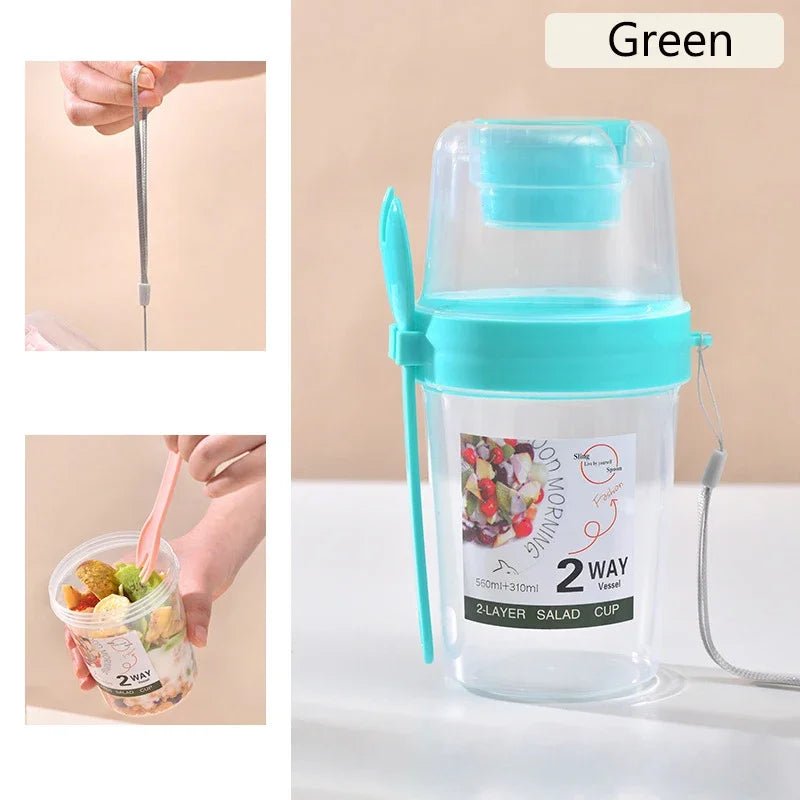 Portable Breakfast Salad Cup Set with Utensils - PureShop
