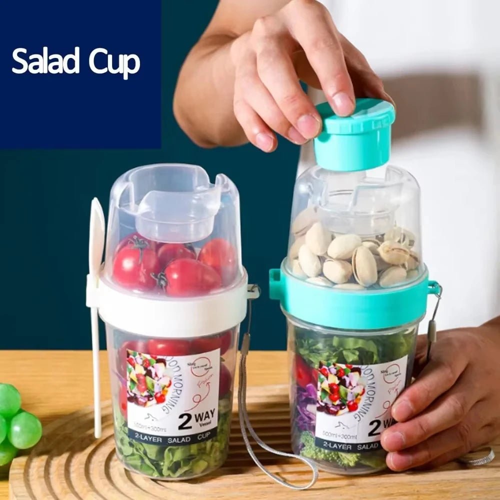 Portable Breakfast Salad Cup Set with Utensils - PureShop