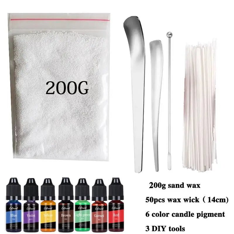 Handmade Sand Candle DIY Kit with Pigment, Wick, - PureShop