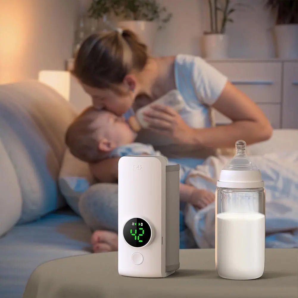 Cordless Milk Warmer with Temperature Control Baby Bottle Warmer Travel Warmer for Comfortable Baby Feeding On The Go - PureShop