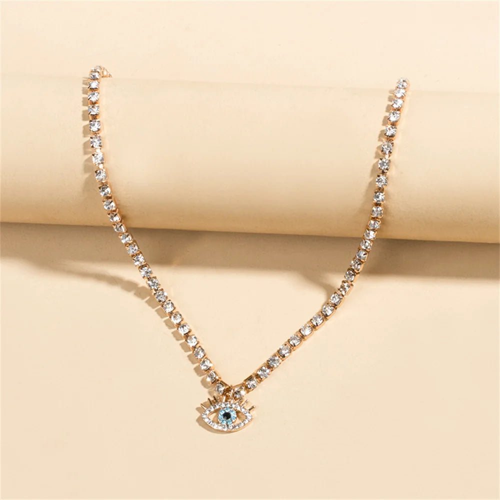 Crystal Eye Pendant Necklace for Elegant Style - PureShop