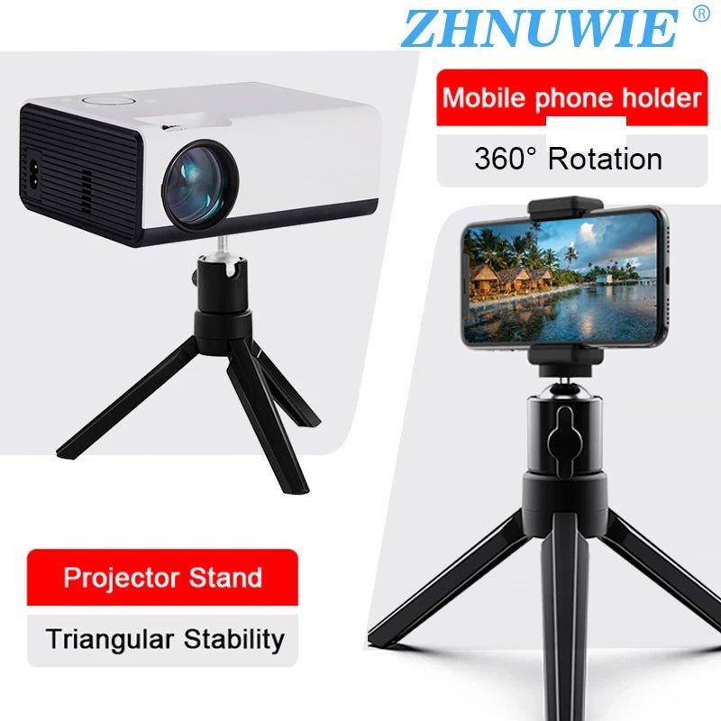 Folding Projector Stand with Lazy Phone Holder - PureShop