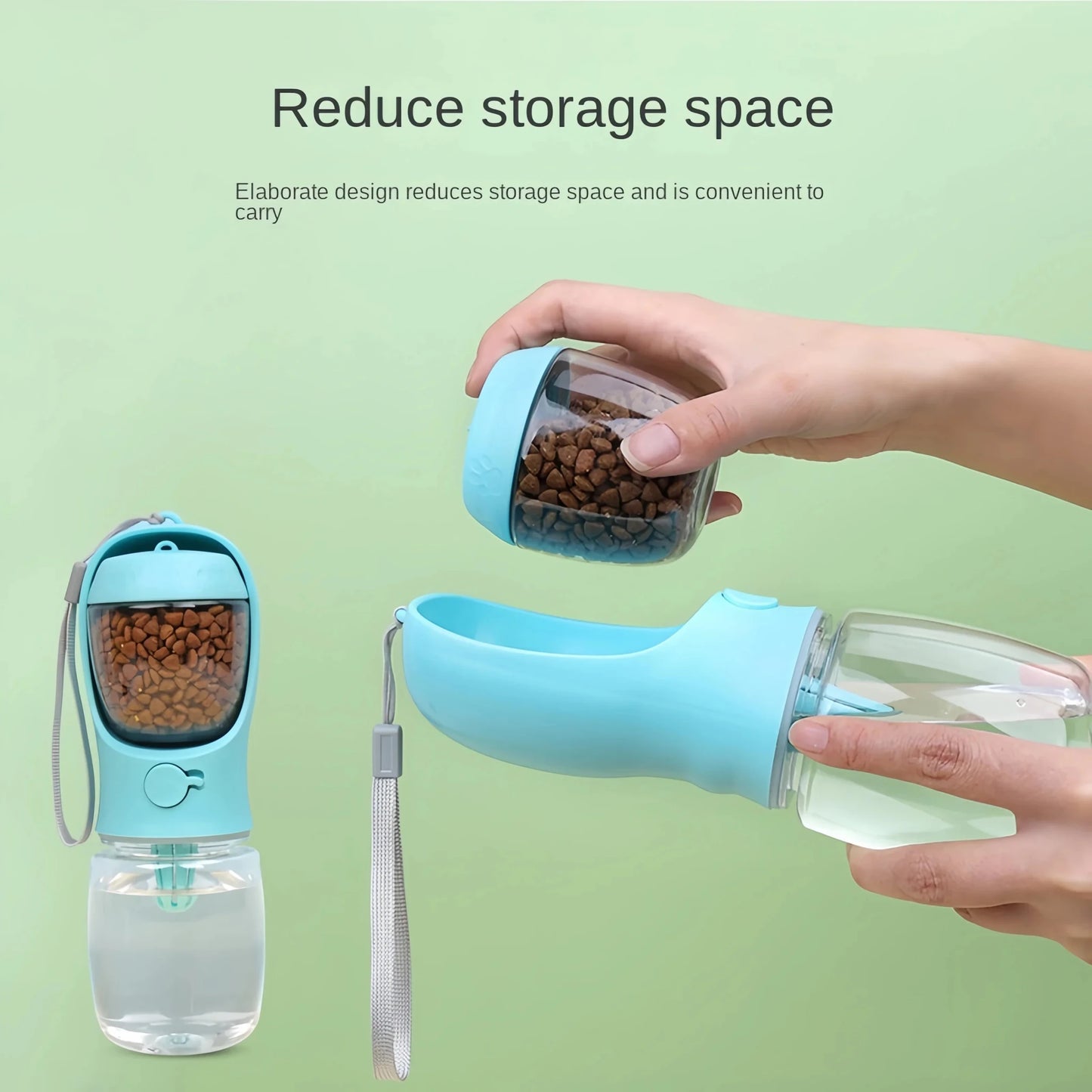 Portable Dog Cat Water Bottle with Food Container - PureShop