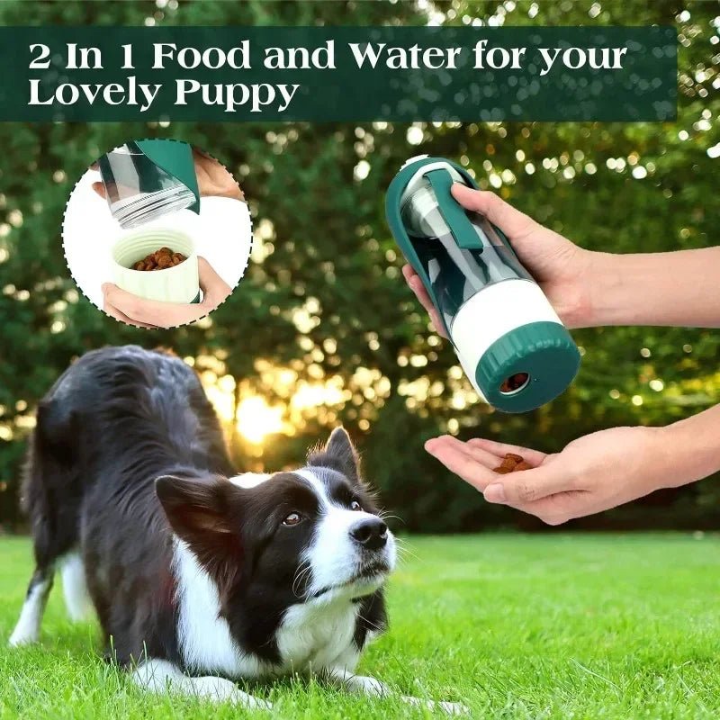 Dog Water Bottle Portable Dog Cat Puppy Pet Water Dispenser Feeder with Drinking Cup and Food Container Leak Proof for Outdoor - PureShop