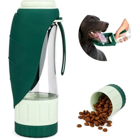 Dog Water Bottle Portable Dog Cat Puppy Pet Water Dispenser Feeder with Drinking Cup and Food Container Leak Proof for Outdoor - PureShop