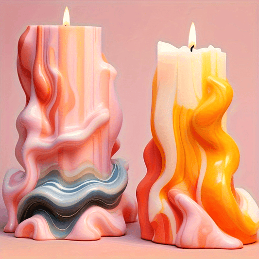 Silicone Spiral Wave Cylinder Mold for Aromatherapy Candles and Diffuser Stones, DIY Craft Fantasy Theme Tool