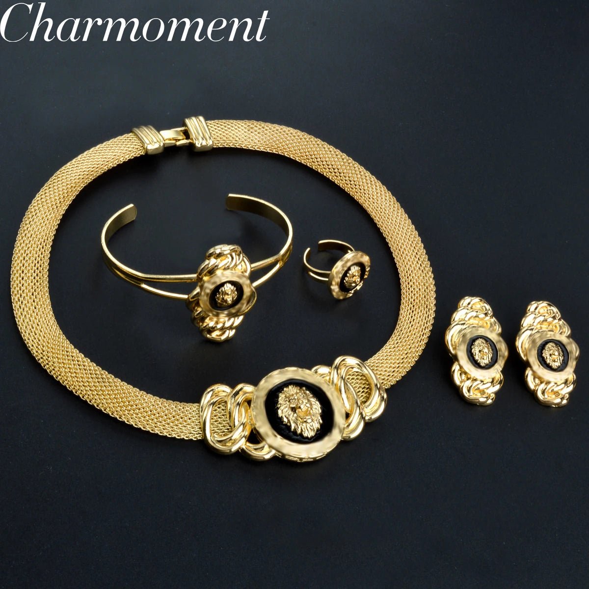 Elegant 18K Gold Dubai Jewelry Set for Women - PureShop