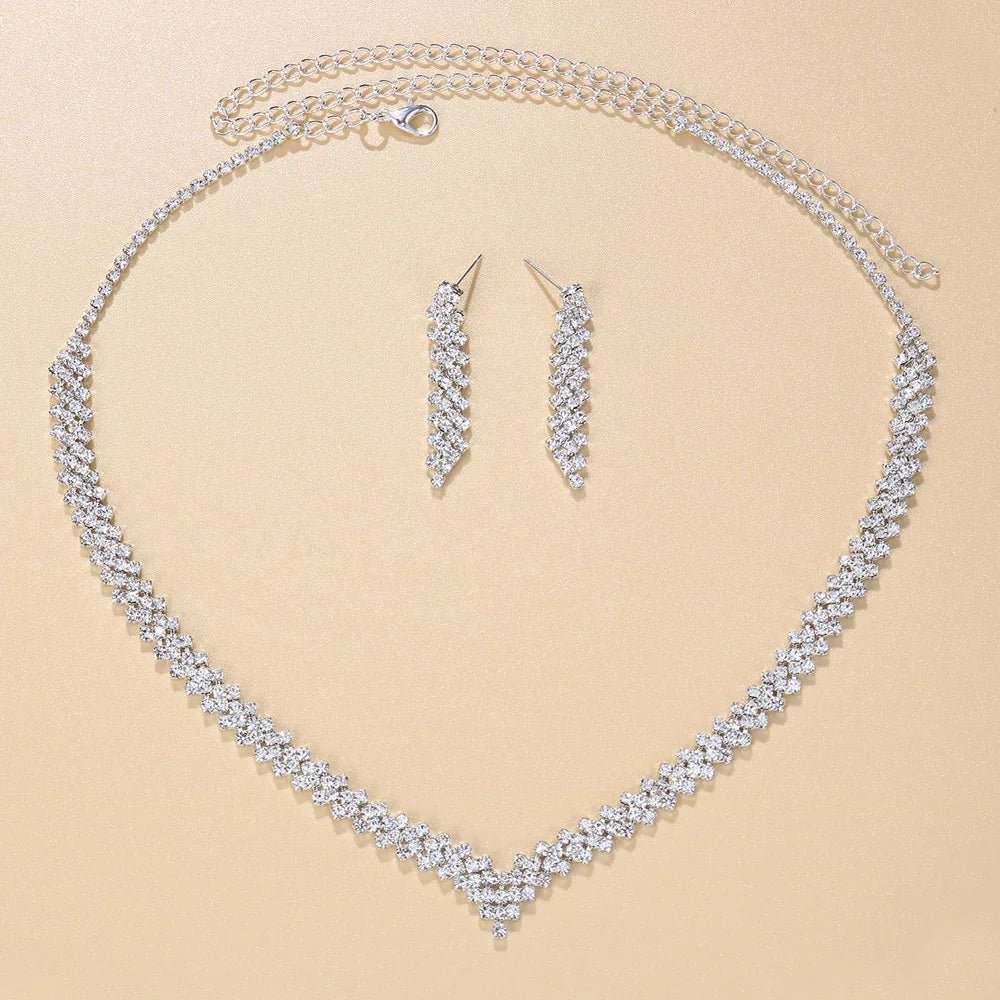 Elegant Necklace Earrings Duo - PureShop