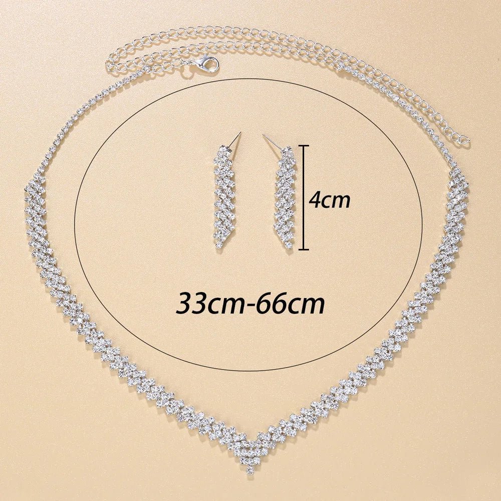 Elegant Necklace Earrings Duo - PureShop
