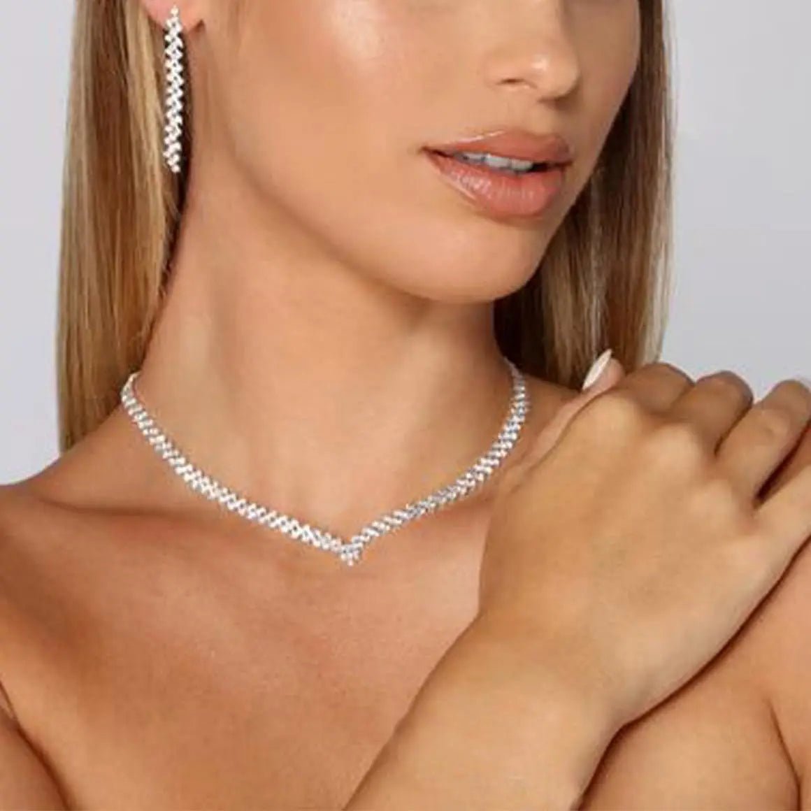 Elegant Necklace Earrings Duo - PureShop
