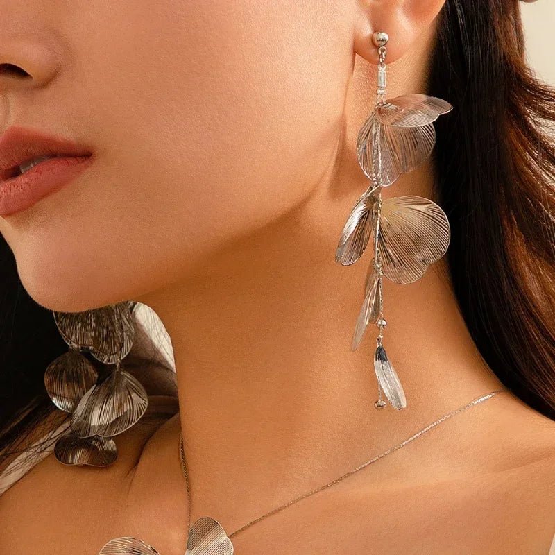 Exquisite Large Floral Leaf Pendant Necklace - PureShop
