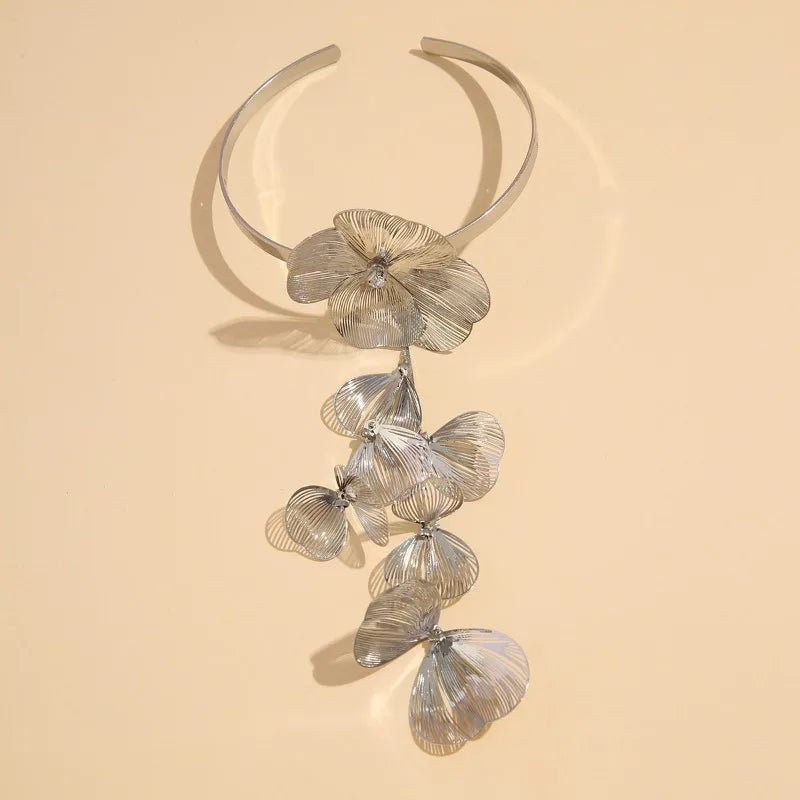 Exquisite Large Floral Leaf Pendant Necklace - PureShop