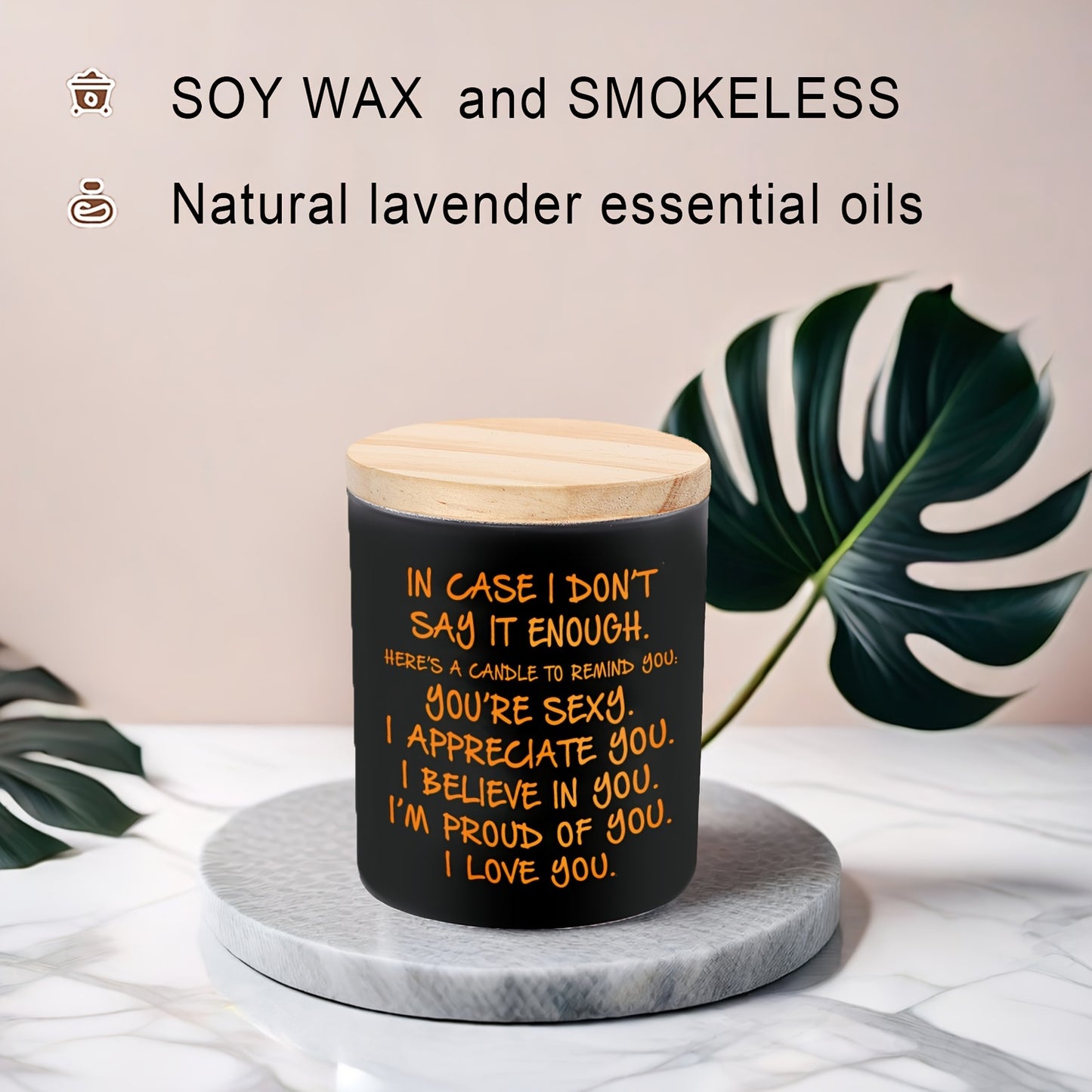 Candles Gifts for Him Romantic Unique Fathers Day Gifts for Husband Christmas Valentines Day Anniversary Birthday Gifts for Him Husband Novelty Lavender Scented Soy Candle