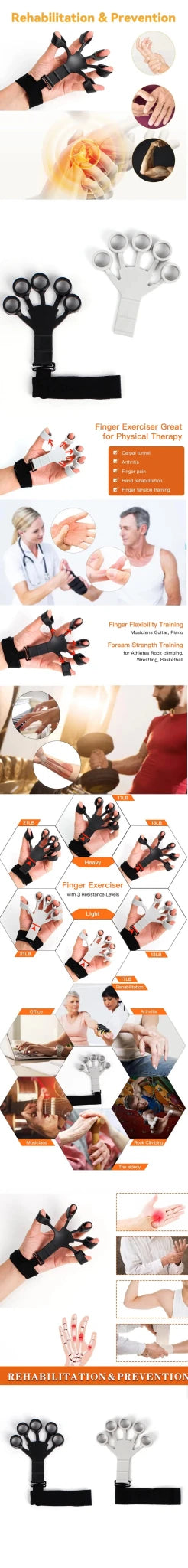 Hand Grip Exerciser Finger Strengthener - PureShop