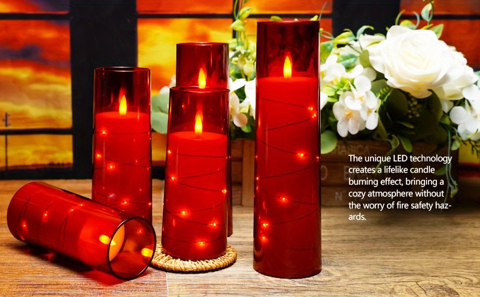 LED Flameless Candles Set with Remote Control - PureShop