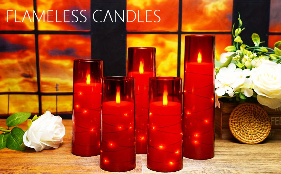 LED Flameless Candles Set with Remote Control - PureShop
