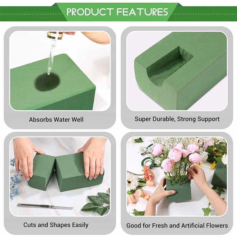 Green Foam Blocks for DIY Flower Arrangements & Crafts - PureShop