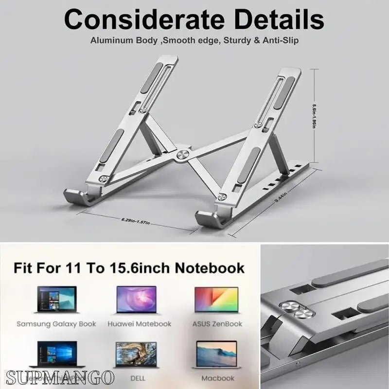 Foldable Aluminum Laptop Stand for MacBook Air Pro PC - PureShop
