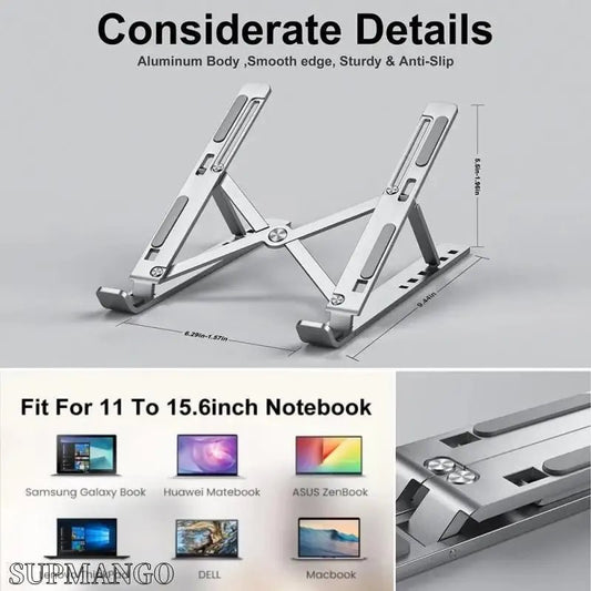 Foldable Aluminum Laptop Stand for MacBook Air Pro PC - PureShop