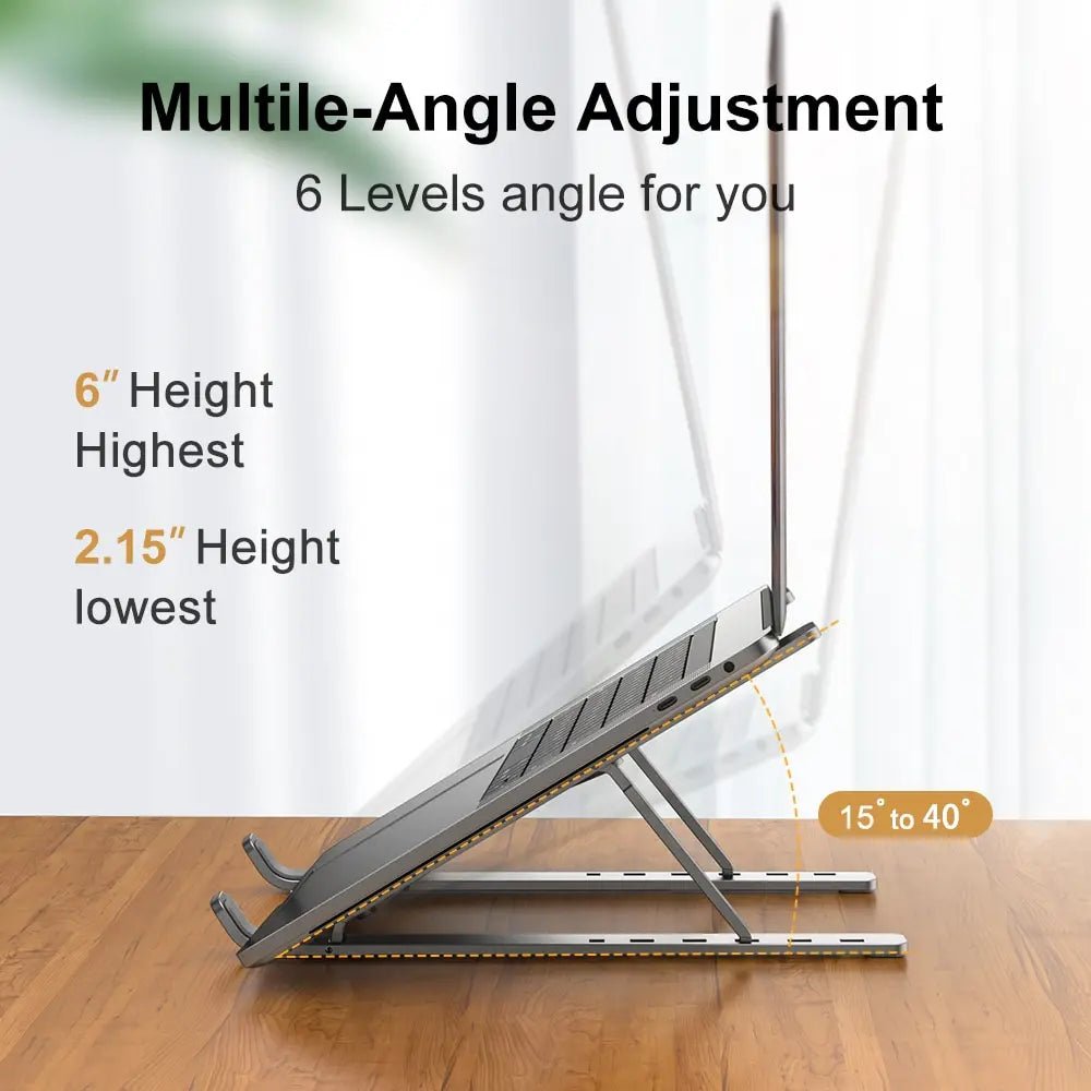 Foldable Aluminum Laptop Stand for MacBook Air Pro PC - PureShop