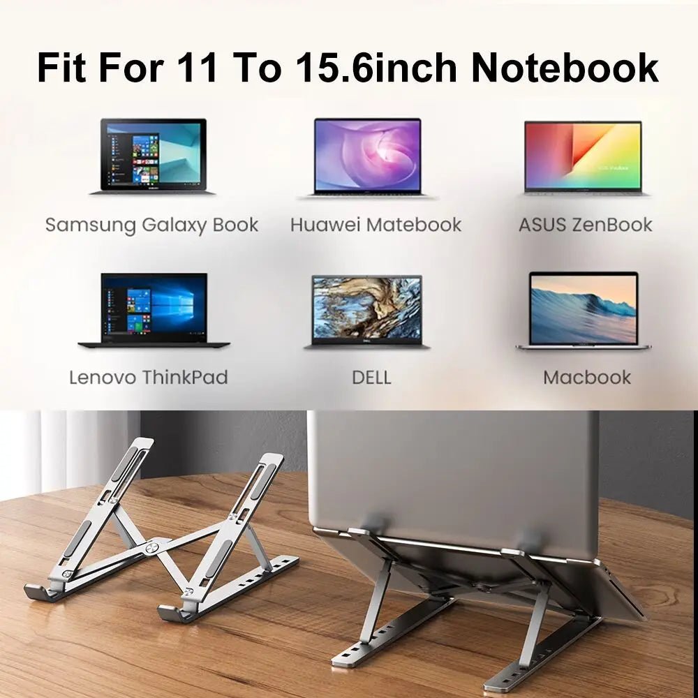 Foldable Aluminum Laptop Stand for MacBook Air Pro PC - PureShop