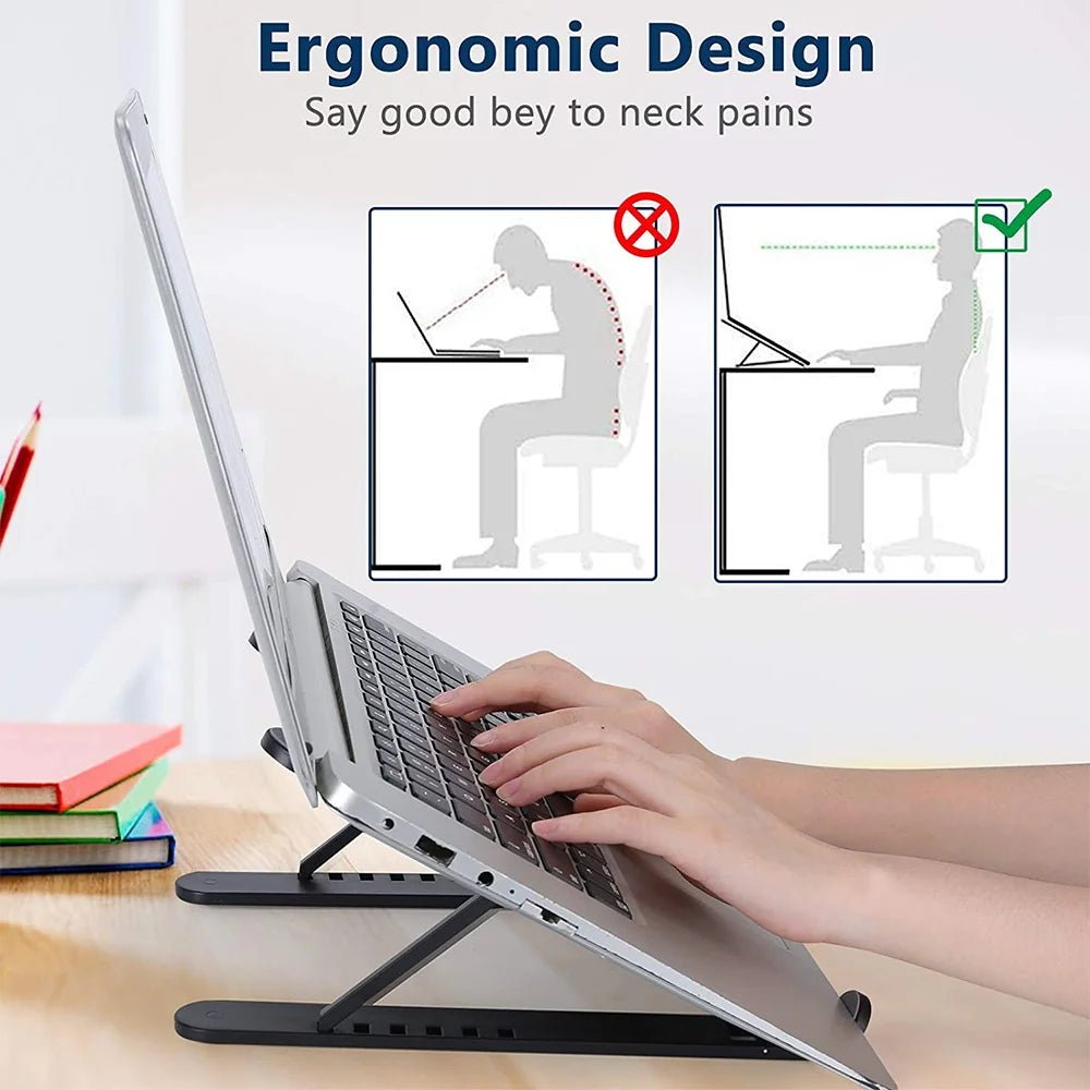 Foldable Laptop Stand Portable Notebook Support Base Holder Adjustable Riser Cooling Bracket for Laptop & Tablet Accessories - PureShop