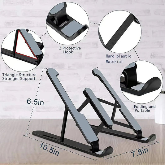 Foldable Laptop Stand Portable Notebook Support Base Holder Adjustable Riser Cooling Bracket for Laptop & Tablet Accessories - PureShop