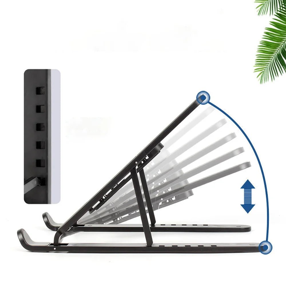 Foldable Laptop Stand Portable Notebook Support Base Holder Adjustable Riser Cooling Bracket for Laptop & Tablet Accessories - PureShop