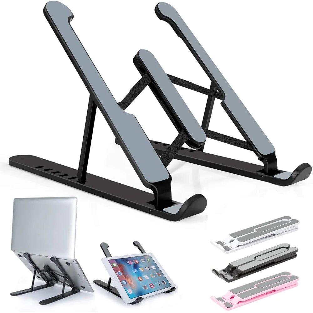 Foldable Laptop Stand Portable Notebook Support Base Holder Adjustable Riser Cooling Bracket for Laptop & Tablet Accessories - PureShop