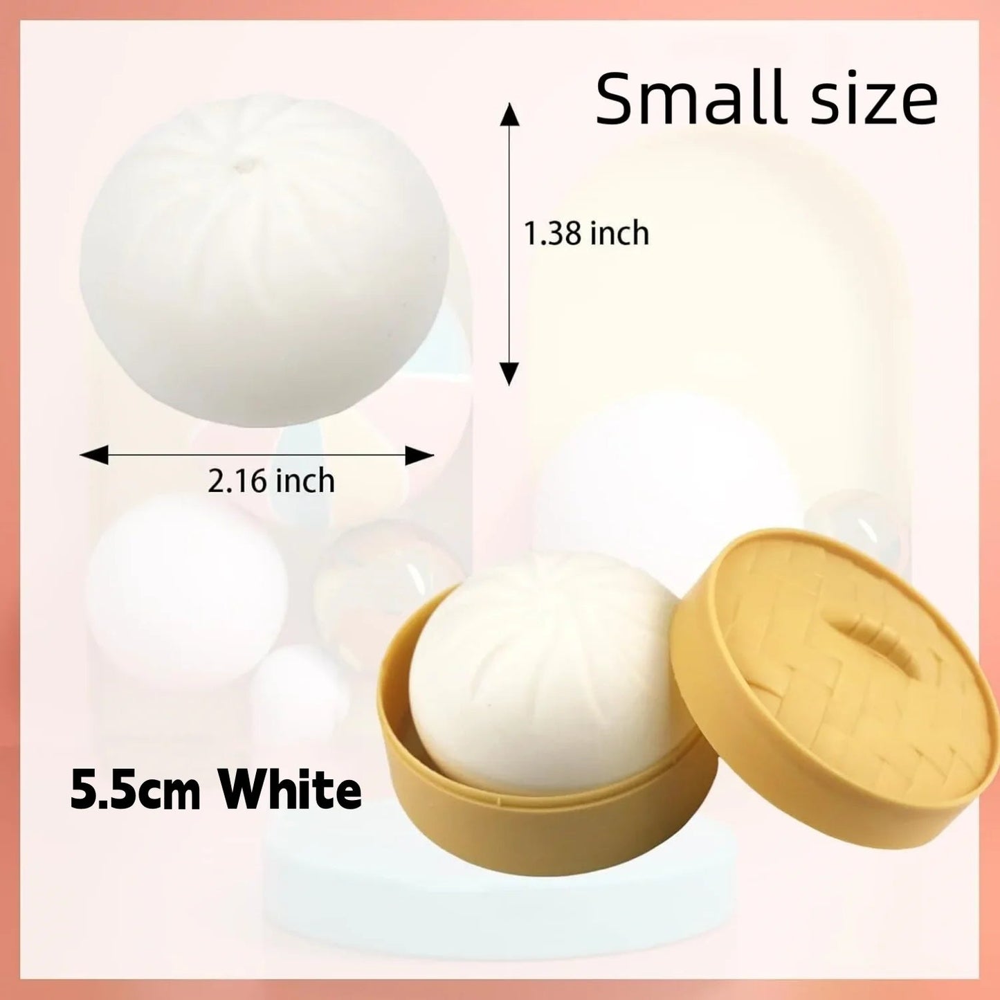 Giant Dumpling Squishy, Jumbo Dumpling Squishy Toy with Steamer, Anxiety Relief Squeeze Toy for Decompression and Sensory Play - PureShop