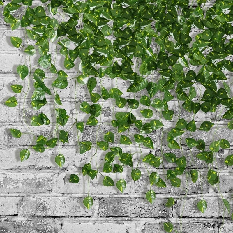 Green Artificial Plants Flowers Vines Home Room Decor Silk Hanging Fake Leaf Garland Leaves For Garden Wedding Party Decoration - PureShop