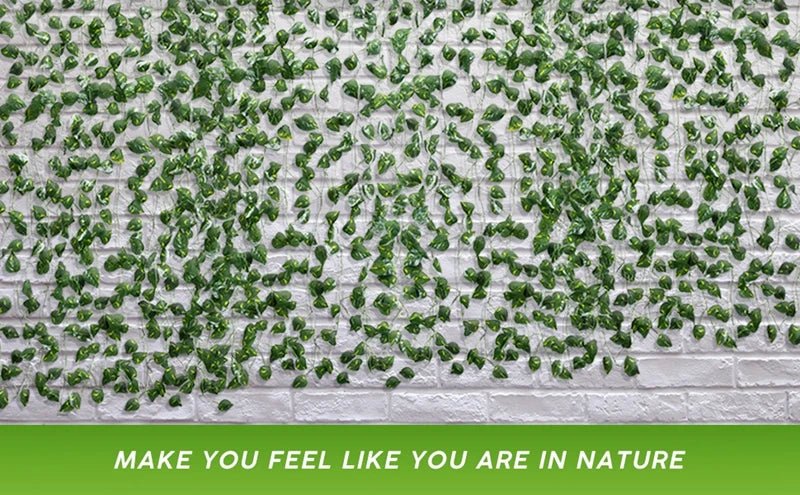 Green Artificial Plants Flowers Vines Home Room Decor Silk Hanging Fake Leaf Garland Leaves For Garden Wedding Party Decoration - PureShop