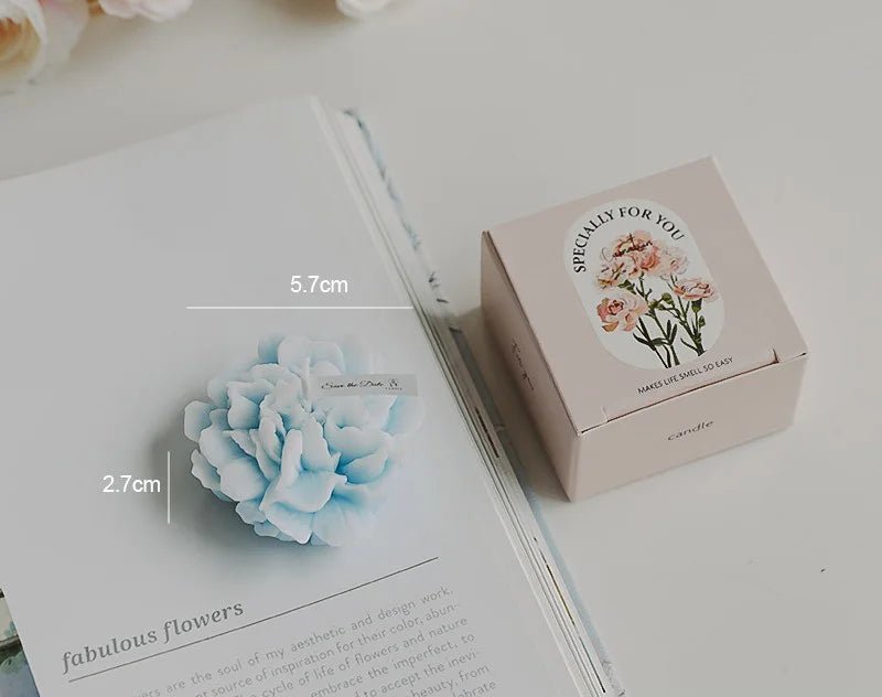 Handmade Carnation Candle Scented Candle Aromatherapy Soy Wax Candle Wedding Birthday Candles Party Home Decoration Photo Props - PureShop
