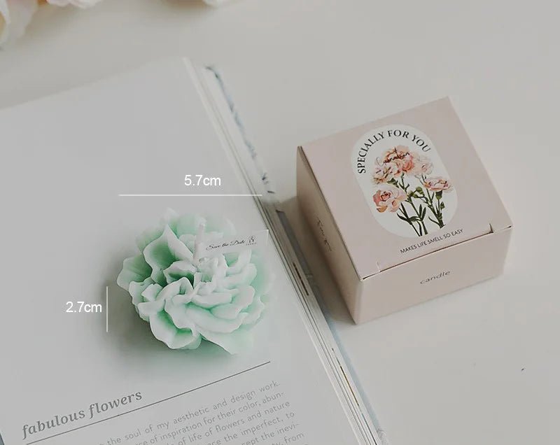 Handmade Carnation Candle Scented Candle Aromatherapy Soy Wax Candle Wedding Birthday Candles Party Home Decoration Photo Props - PureShop