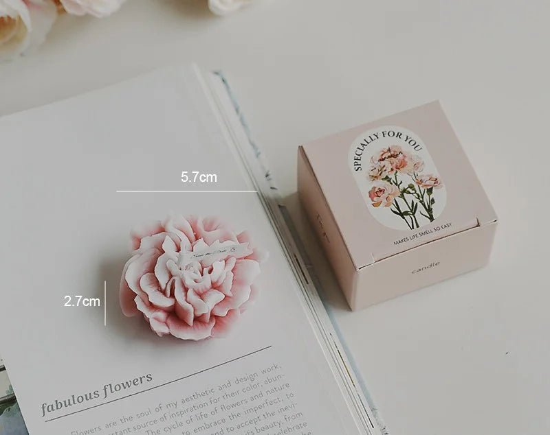 Handmade Carnation Candle Scented Candle Aromatherapy Soy Wax Candle Wedding Birthday Candles Party Home Decoration Photo Props - PureShop