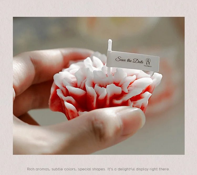 Handmade Carnation Candle Scented Candle Aromatherapy Soy Wax Candle Wedding Birthday Candles Party Home Decoration Photo Props - PureShop