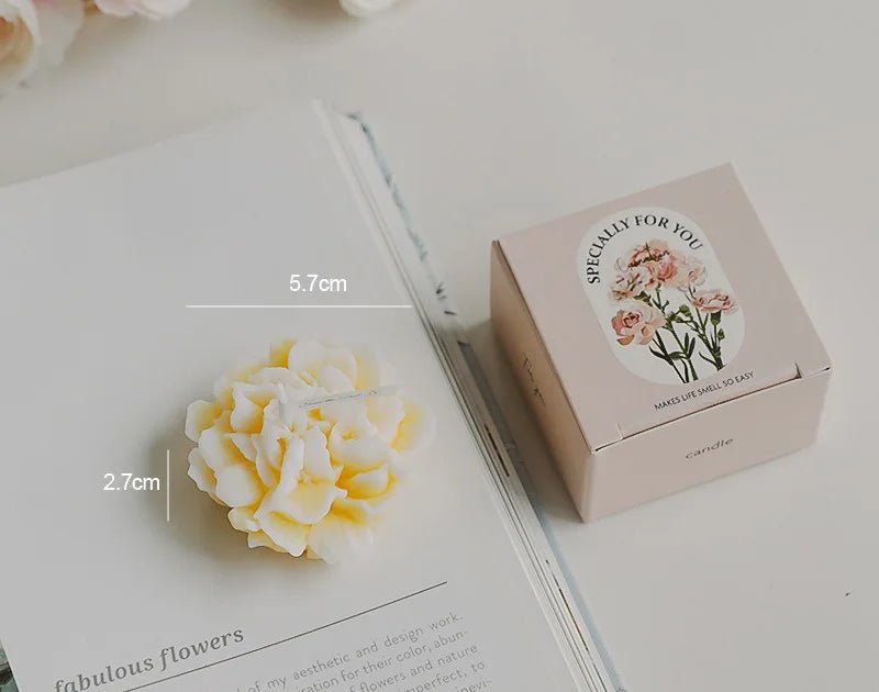Handmade Carnation Candle Scented Candle Aromatherapy Soy Wax Candle Wedding Birthday Candles Party Home Decoration Photo Props - PureShop