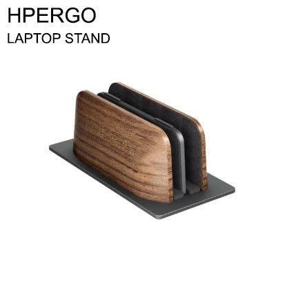 Adjustable Walnut Vertical Laptop Stand for Desk - Dual Slot Wooden Holder - PureShop