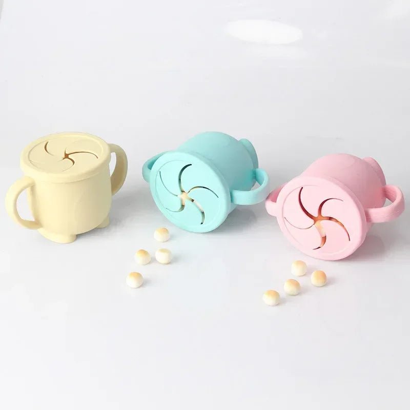 Kids Cup Silicone Food Storage Box Solid Color Baby Sippy Cup Portable Children Snacks Container with Lid Scale BPA Free 200ml - PureShop