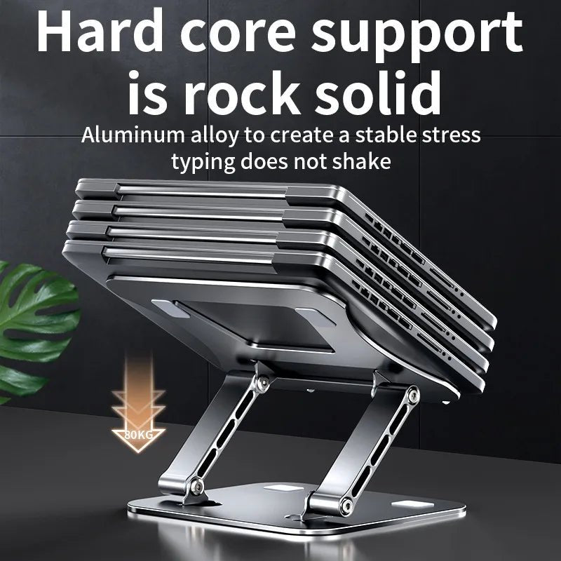 Adjustable Aluminum Laptop Stand Holder E-Brands Up to 17" Tablet Cooling Bracket - PureShop