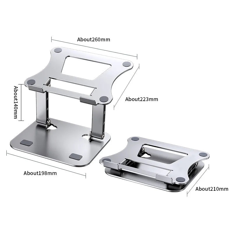 Adjustable Aluminum Laptop Stand Holder E-Brands Up to 17" Tablet Cooling Bracket - PureShop