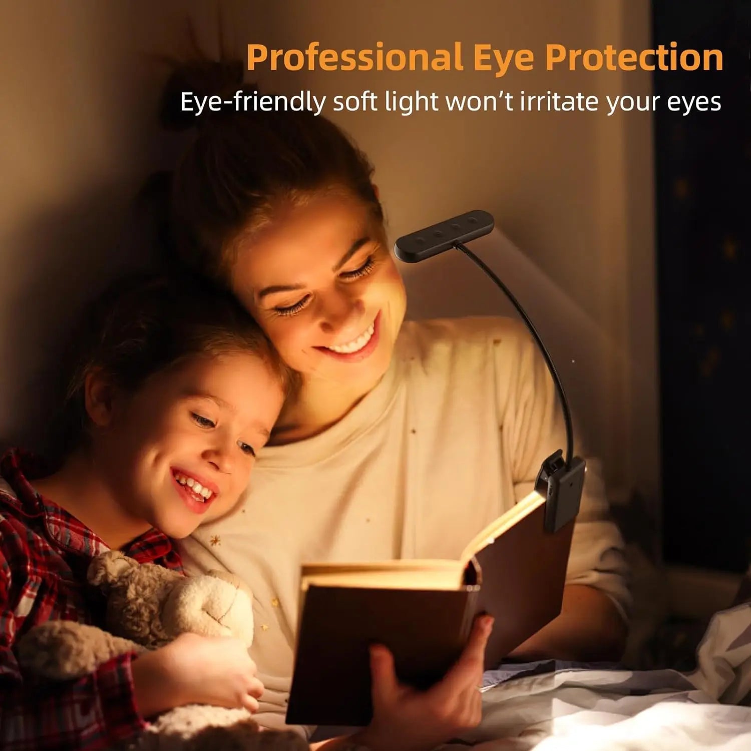 LED Book Light Reading Light Eye Caring Clip-on USB Rechargeable - PureShop