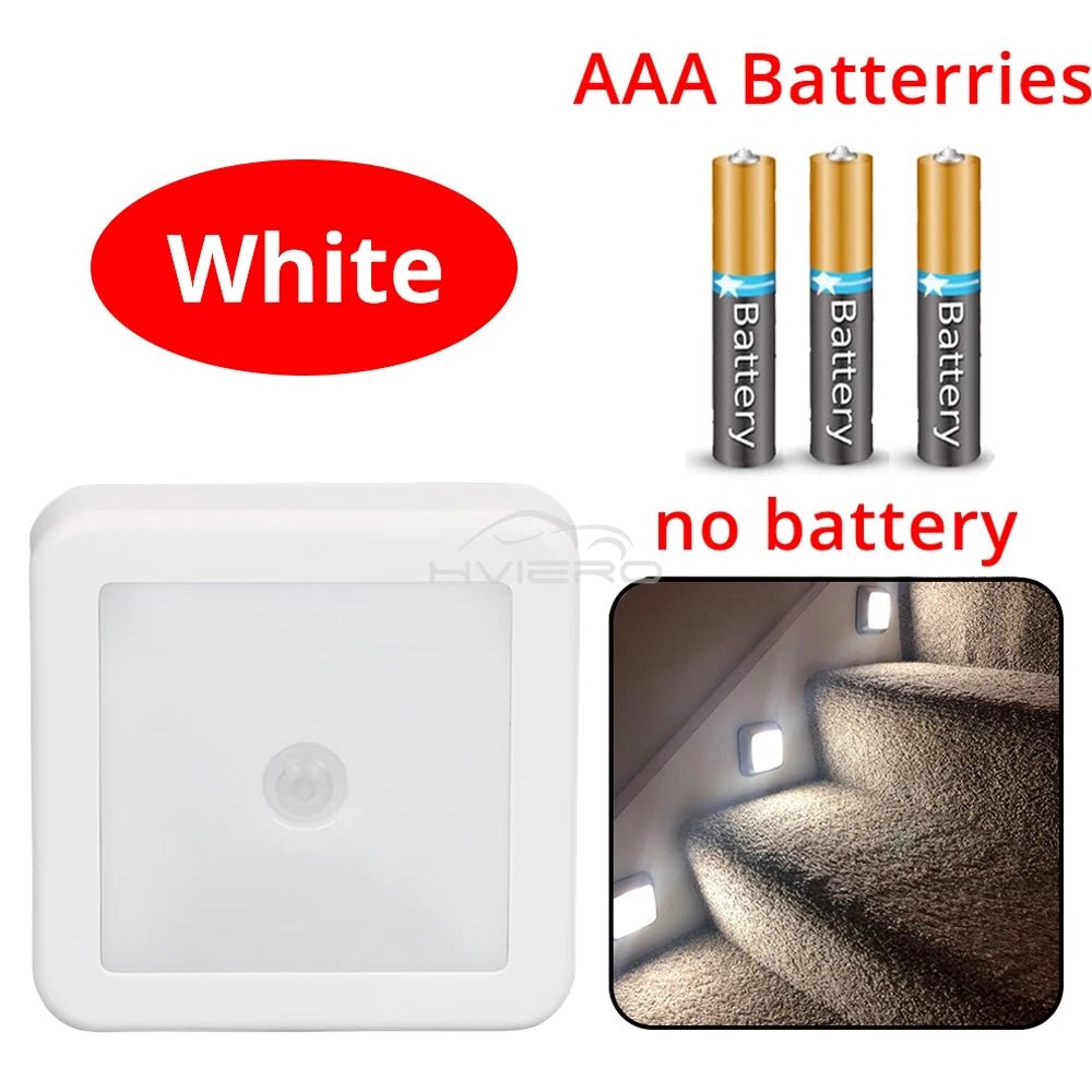 LED Night Light Smart Motion Sensor Battery USB Charging Operated Bedside Lamp Living Room Hallway Pathway Toilet Home Lighting - PureShop