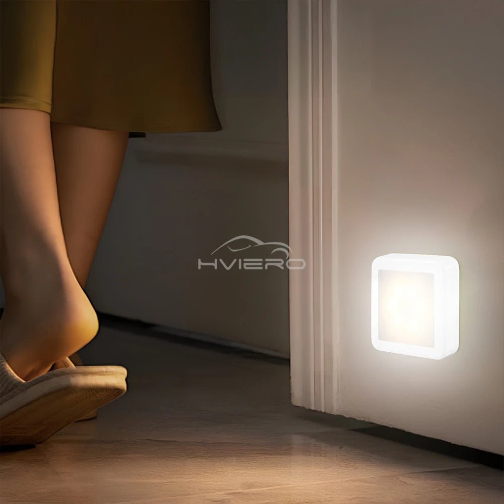 LED Night Light Smart Motion Sensor Battery USB Charging Operated Bedside Lamp Living Room Hallway Pathway Toilet Home Lighting - PureShop