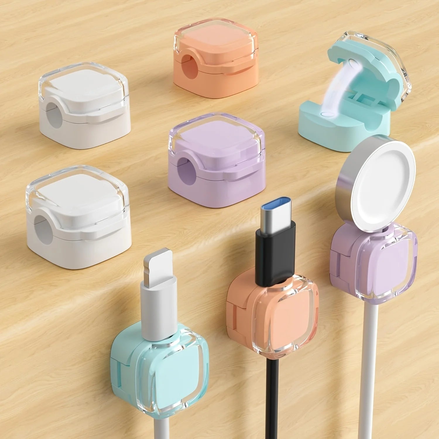 Magnetic Cable Clips with Adjustable Adhesive Cord Holders - PureShop