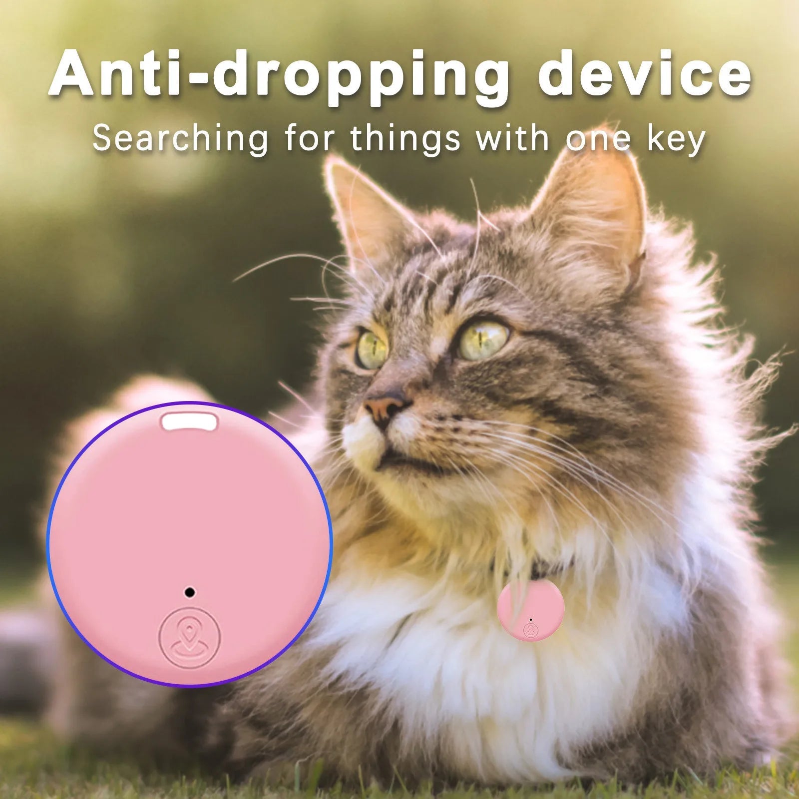 Mini GPS Locator AntiLost Alarm Wallet Keychain Smart Tag Bluetooth-Compatible Tracer Keychain Dog Pet Child Tracker Key Finder - PureShop