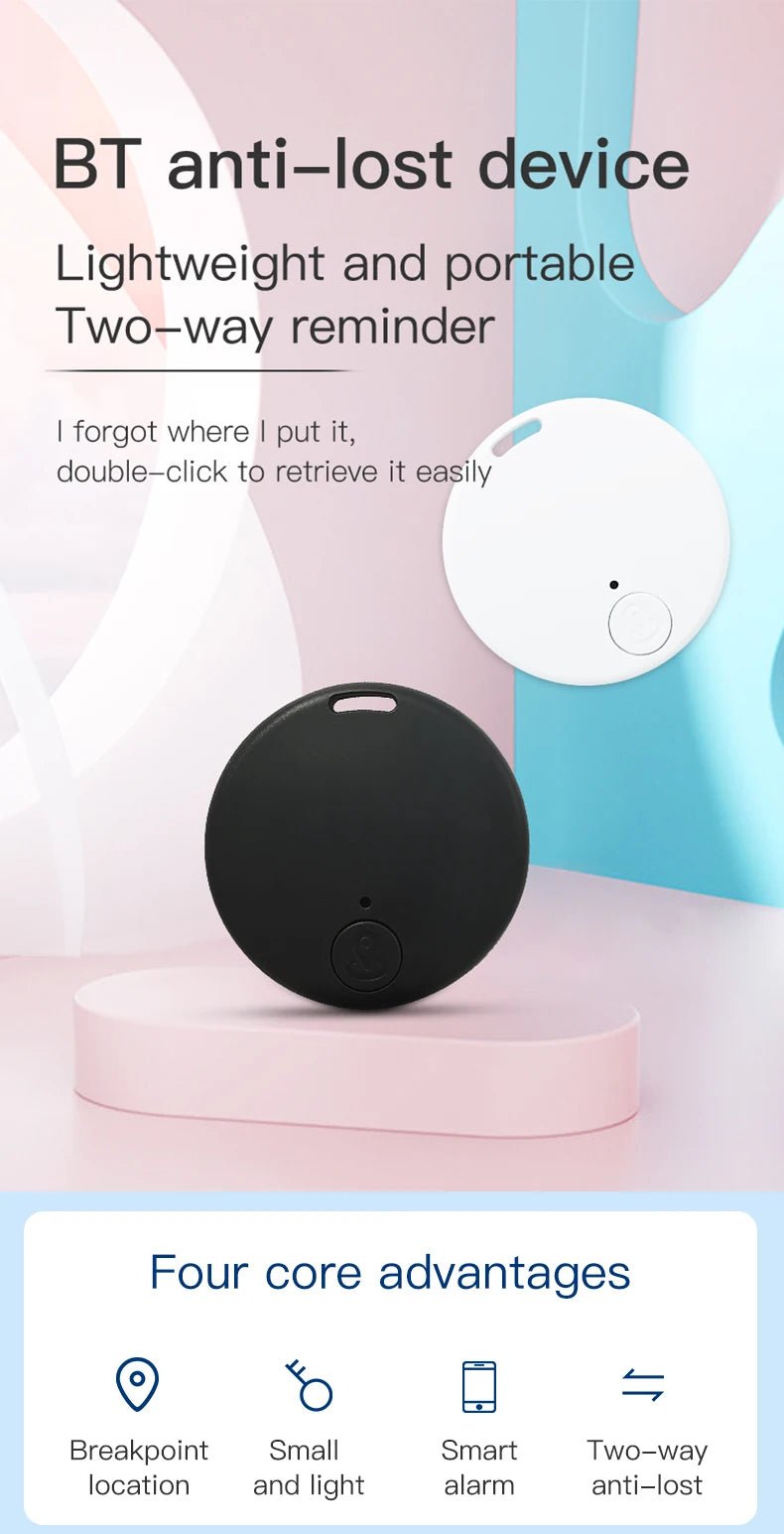 Mini GPS Locator AntiLost Alarm Wallet Keychain Smart Tag Bluetooth-Compatible Tracer Keychain Dog Pet Child Tracker Key Finder - PureShop
