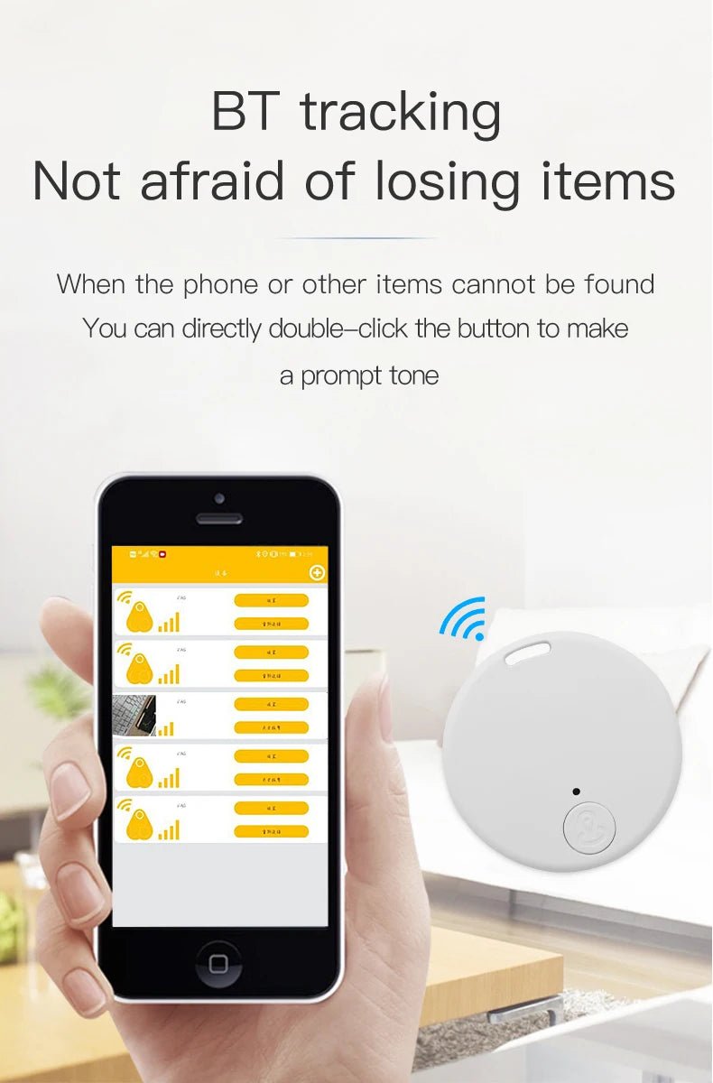 Mini GPS Locator AntiLost Alarm Wallet Keychain Smart Tag Bluetooth-Compatible Tracer Keychain Dog Pet Child Tracker Key Finder - PureShop